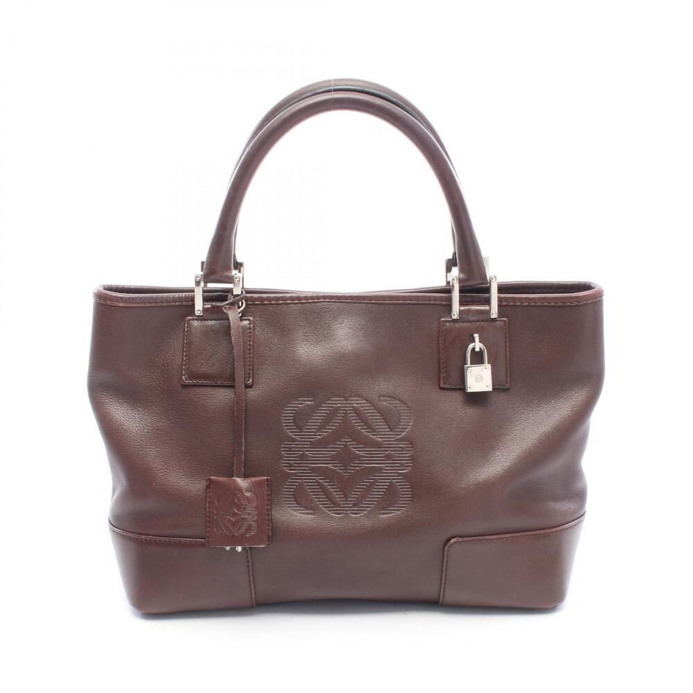 Loewe Amazona Fusta Top Handle Bag Leather Brown